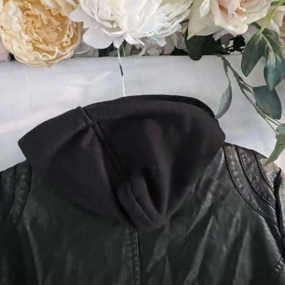 COPY - Vintage Glam LA Coalition leather jacket/hoodie combo size Large - Picture 7 of 9